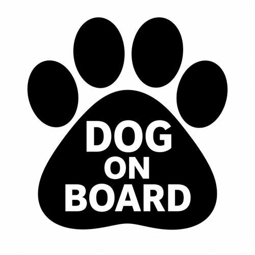 Dog on Board Car Decal – Waterproof Vinyl Window Sticker