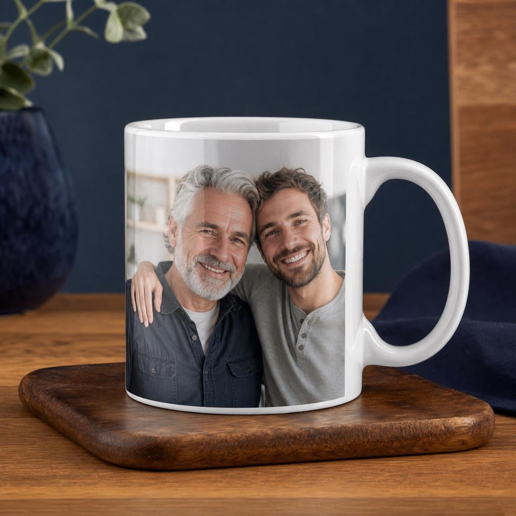 Personalised Photo Mug – Custom Father’s Day Gift for Dad (350ml Ceramic)