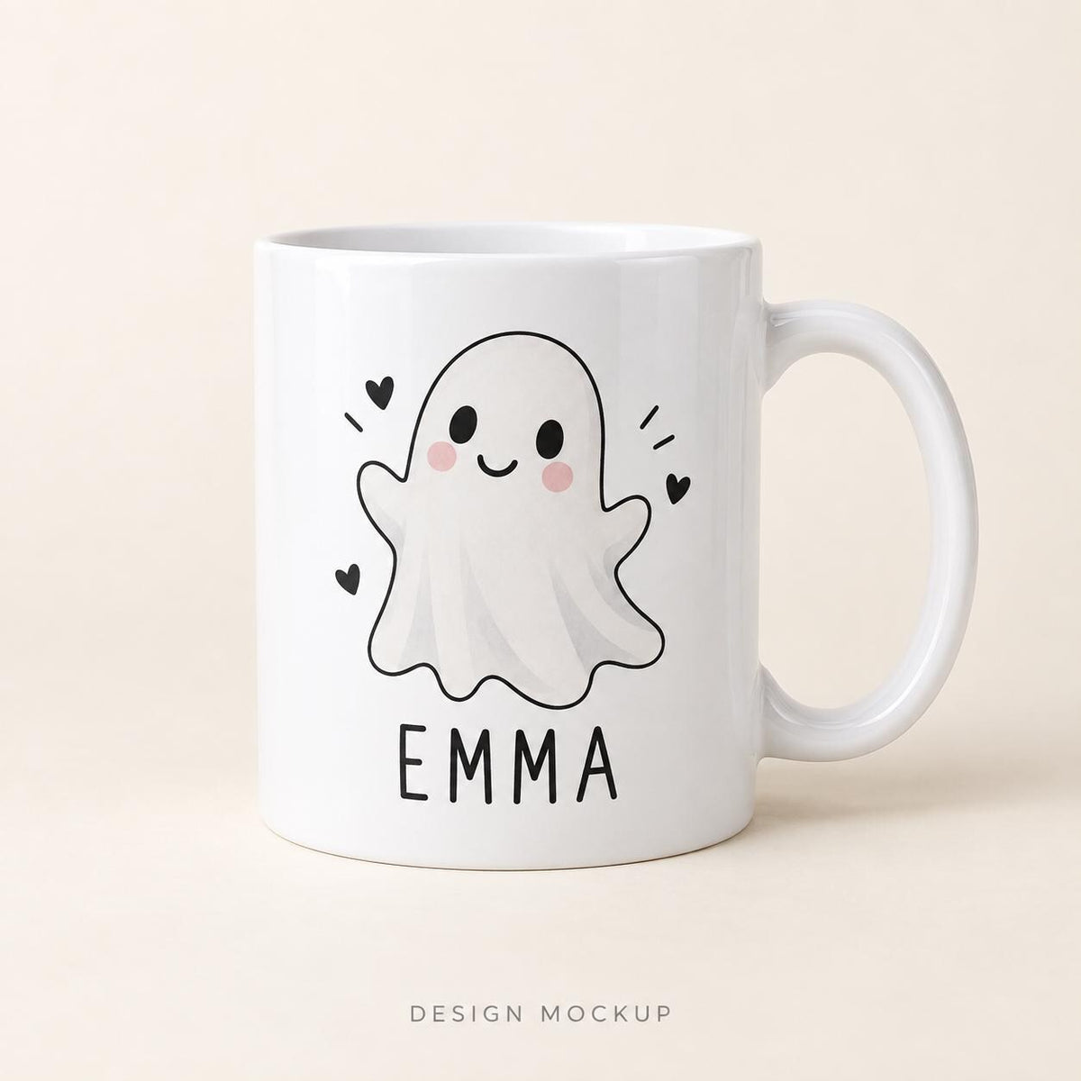 Personalised Ghost Mug - Halloween Ceramic Coffee Cup Gift
