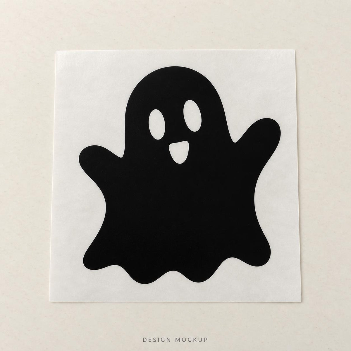 Ghost Vinyl Decal - Halloween Black Sticker 10cm