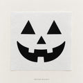 Pumpkin Face Vinyl Decal - Halloween Black Sticker 10cm
