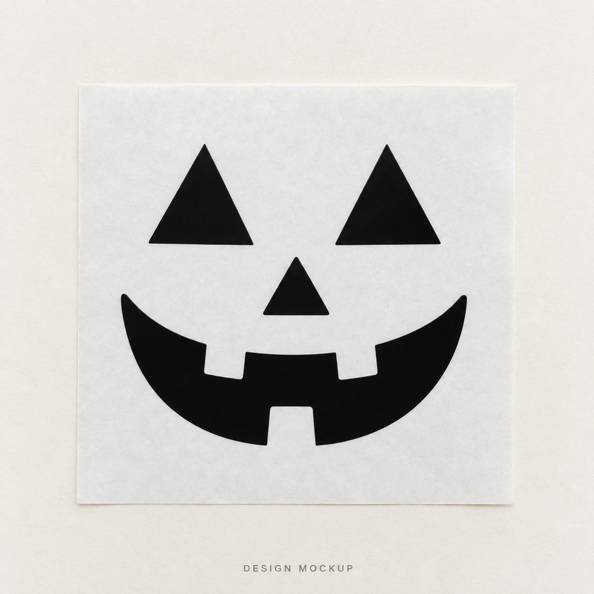 Pumpkin Face Vinyl Decal - Halloween Black Sticker 10cm