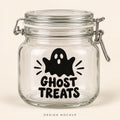 Ghost Treat Jar - Halloween Glass Storage 0.5L