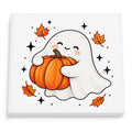 Ghost Hug Pumpkin Ceramic Coaster