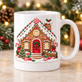 Gingerbread House Christmas Mug, 11oz Ceramic Coffee Cup