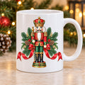 Nutcracker Christmas Mug, Traditional Red and Green, 11oz Ceramic Cup
